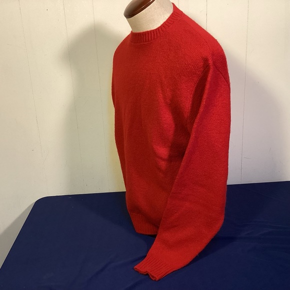 Jantzen classic Mens crewneck wool red sweater - Picture 4 of 6